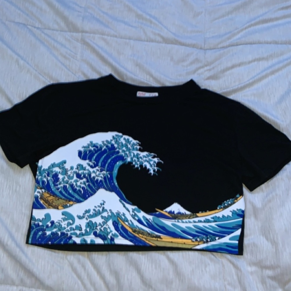 wave crop top never worn